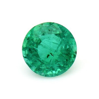 Antique Style Emerald Ring 0.67 Ct., 18K Yellow Gold Combination Stone
