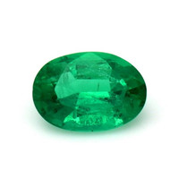  Emerald Pendant 0.80 Ct., 18K White Gold Combination Stone
