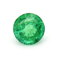  Emerald Ring 0.84 Ct. 18K White Gold Combination Stone