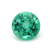 Emerald Ring 0.90 Ct., 18K Yellow Gold Combination Stone