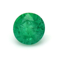  Emerald Ring 0.99 Ct., 18K Yellow Gold Combination Stone