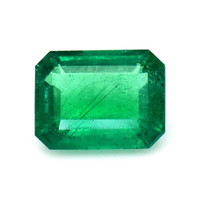 Men's Emerald Ring 2.12 Ct. 18K Yellow Gold Combination Stone