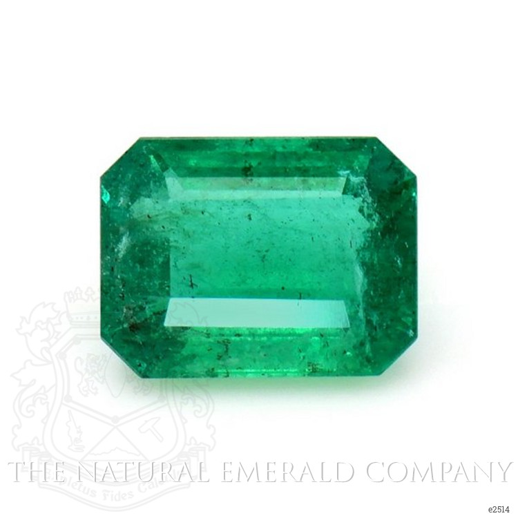 Antique Style Emerald Pendant 2.05 Ct., 18K White Gold