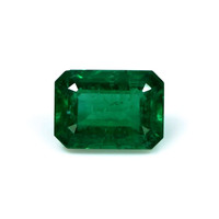  Emerald Ring 4.15 Ct., 18K Yellow Gold Combination Stone
