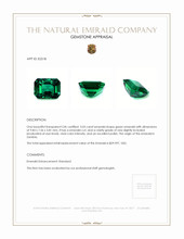 3.03 Ct. Emerald from Zambia Appraisal