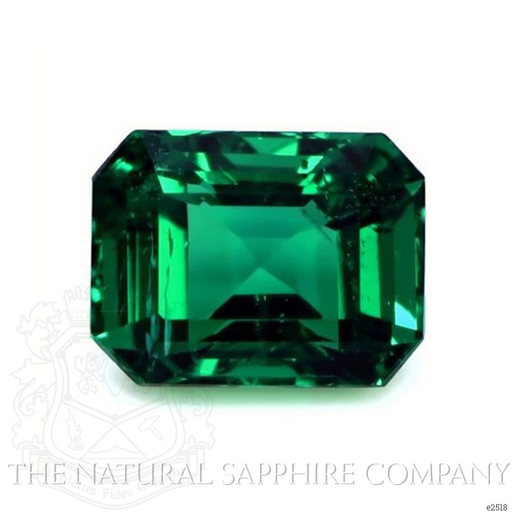 Pave Emerald Ring 3.03 Ct., 18K Yellow Gold