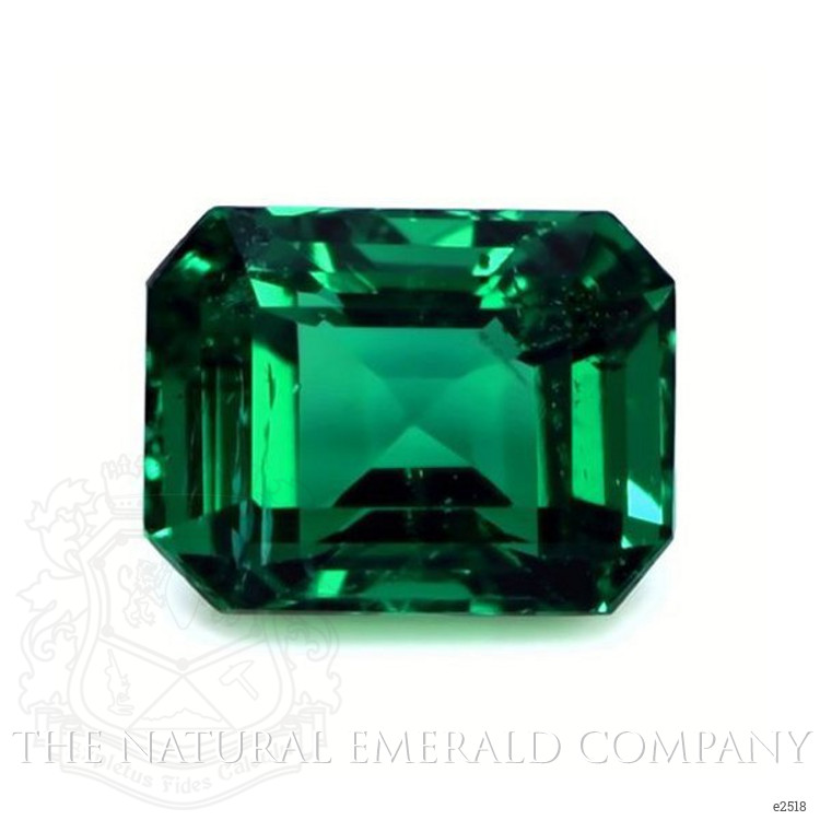 Pave Emerald Ring 3.03 Ct., 18K Yellow Gold