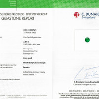 2.88 Ct. Emerald from Zambia Scan Report