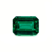 Solitaire Emerald Necklace 1.61 Ct., 18K White Gold Combination Stone
