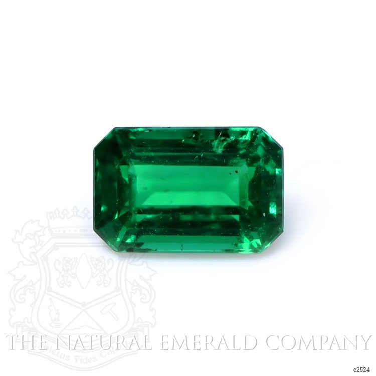 Three Stone Emerald Ring 1.41 Ct., 18K White Gold