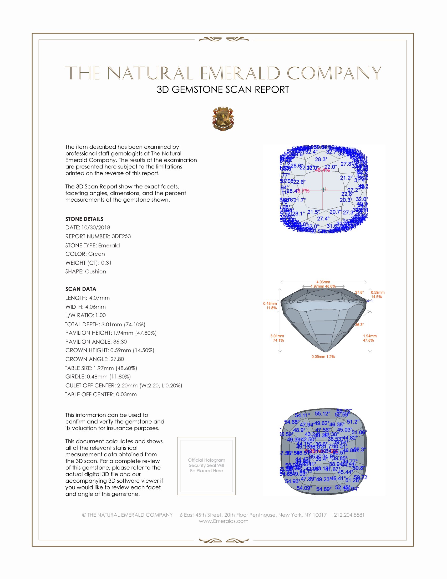 0.31 Ct. Emerald from Zambia