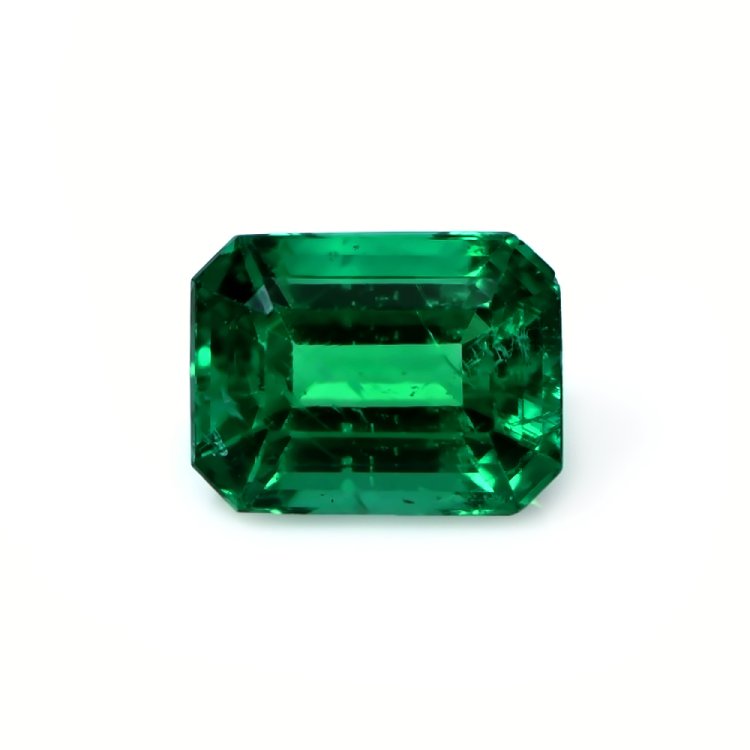 Shiny Green Emerald Egl Certified Loose Gemstone AO-611 8.15 Carat Emerald Cut Jewelry Making Stone