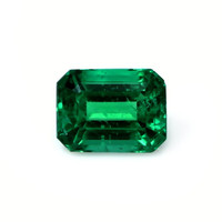 Men's Emerald Ring 1.59 Ct. 18K Yellow Gold Combination Stone