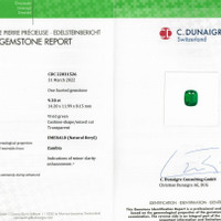9.30 Ct. Emerald from Zambia Scan Report