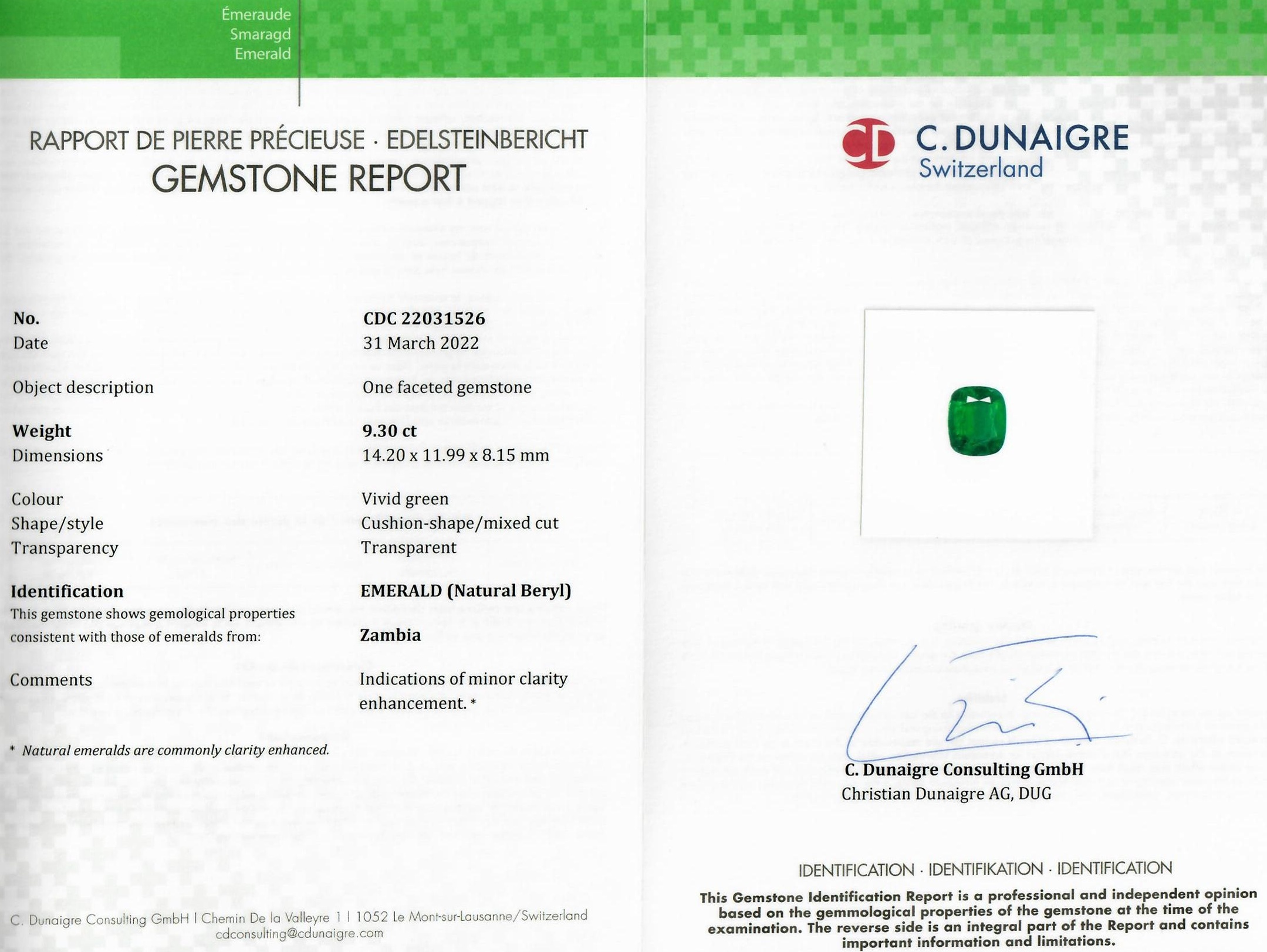 9.30 Ct. Emerald from Zambia
