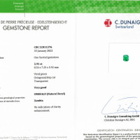 2.91 Ct. Emerald from Zambia Scan Report