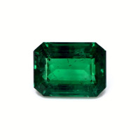 Antique Style Emerald Ring 6.03 Ct., 18K White Gold Combination Stone