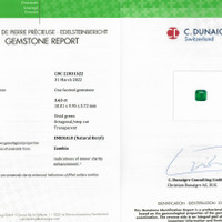 3.63 Ct. Emerald from Zambia Scan Report