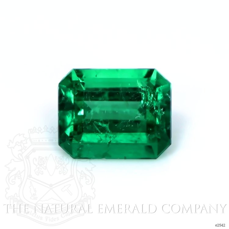 Pave Emerald Ring 3.06 Ct., 18K White Gold