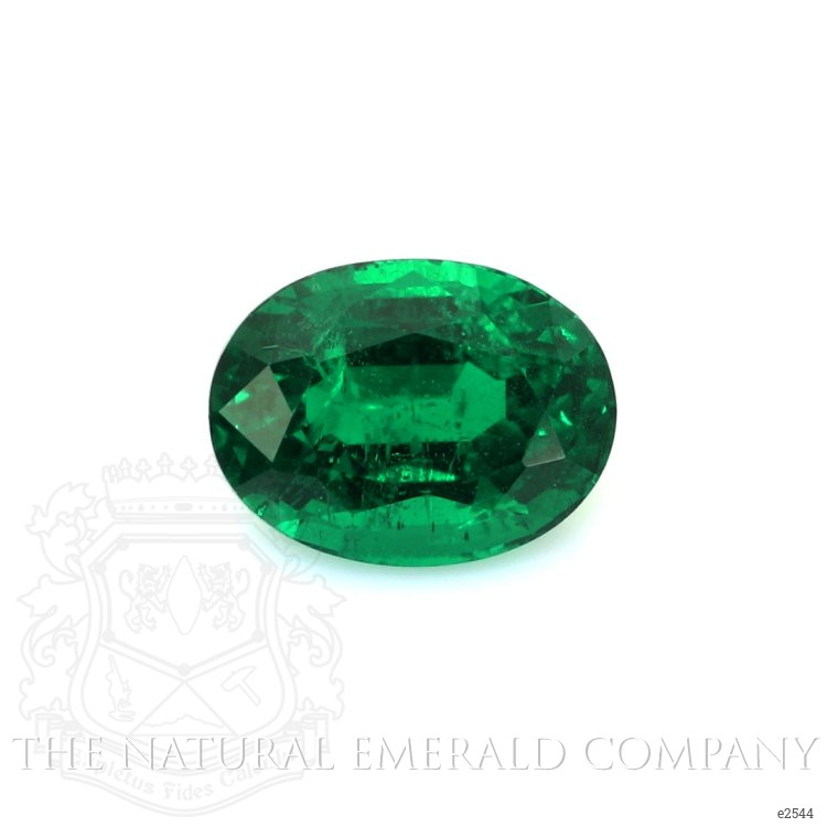 Three Stone Emerald Ring 1.55 Ct., 18K White Gold