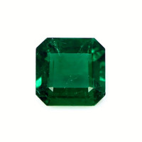 Solitaire Emerald Necklace 3.09 Ct., 18K White Gold Combination Stone
