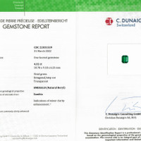4.32 Ct. Emerald from Zambia Scan Report