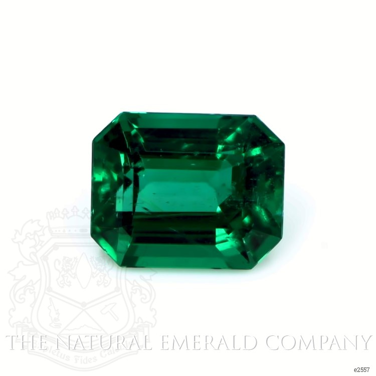 Pave Emerald Pendant 4.13 Ct., 18K White Gold