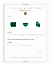 3.48 Ct. Emerald from Zambia Appraisal
