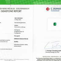 3.48 Ct. Emerald from Zambia Scan Report