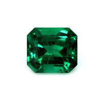 Solitaire Emerald Necklace 3.48 Ct., 18K White Gold Combination Stone