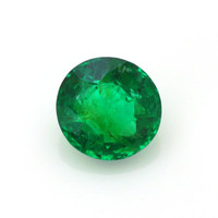 Solitaire Emerald Ring 1.13 Ct., 18K Yellow Gold Combination Stone