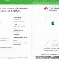 4.42 Ct. Emerald from Zambia Scan Report