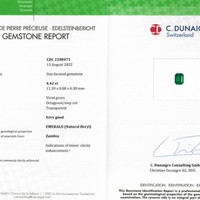 4.42 Ct. Emerald from Zambia Scan Report