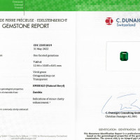 7.62 Ct. Emerald from Zambia Scan Report