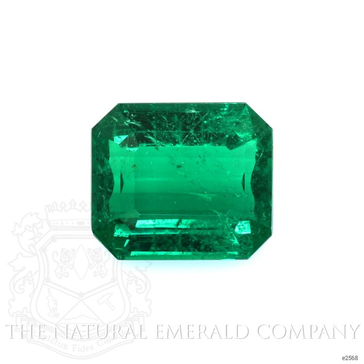 Pave Emerald Ring 2.30 Ct., 18K White Gold