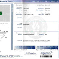 11.15 Ct. Emerald from Zambia Scan Report