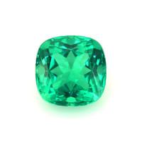 Pave Emerald Ring 2.10 Ct., 18K Yellow Gold Combination Stone