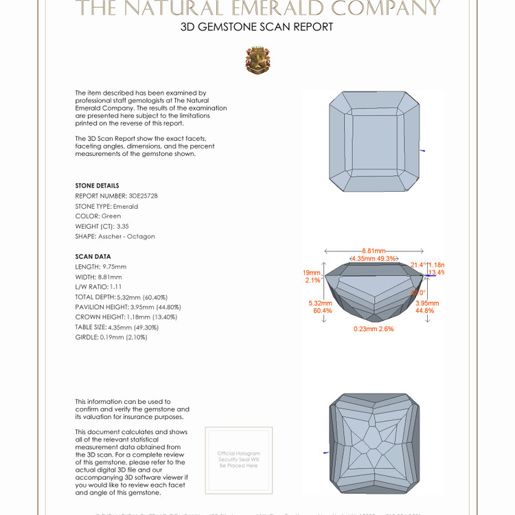 3.35 Ct. Emerald from Zambia
