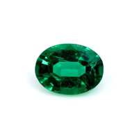 Emerald Ring 1.00 Ct. 18K White Gold Combination Stone