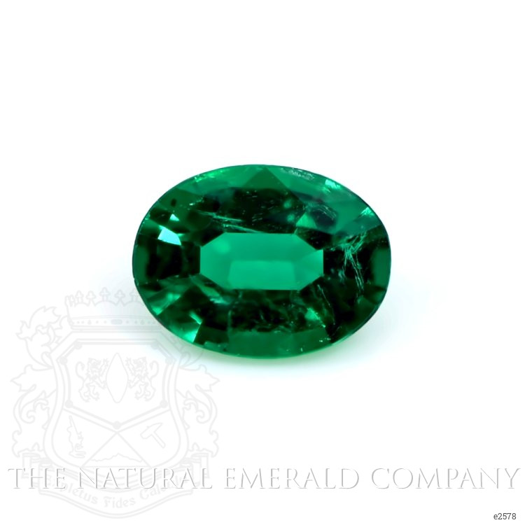 Pave Emerald Ring 1.00 Ct., 18K White Gold