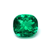  Emerald Pendant 4.67 Ct. 18K White Gold Combination Stone