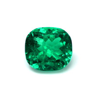 Halo Emerald Pendant 4.67 Ct., 18K Yellow Gold Combination Stone