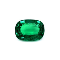 Halo Emerald Pendant 3.26 Ct., 18K White Gold Combination Stone