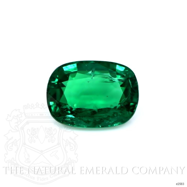 Pave Emerald Ring 3.26 Ct., 18K White Gold