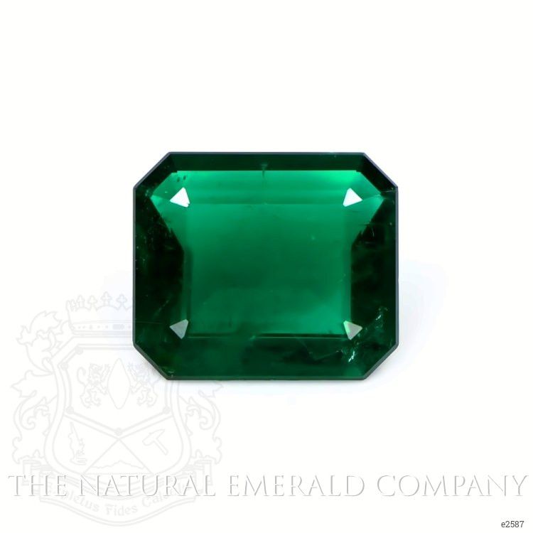 Solitaire Emerald Ring 7.64 Ct., 18K White Gold