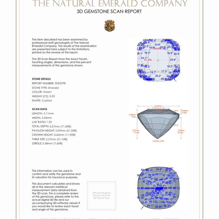 0.55 Ct. Emerald from Zambia