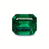 Three Stone Emerald Ring 9.21 Ct., 18K White Gold Combination Stone