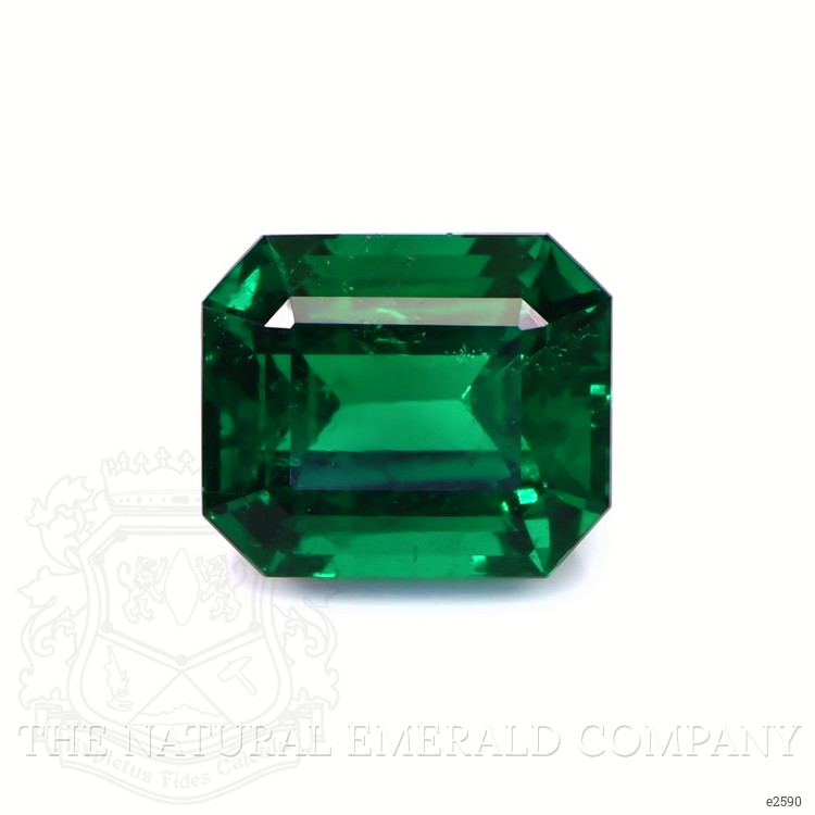 Three Stone Emerald Ring 9.21 Ct., 18K White Gold