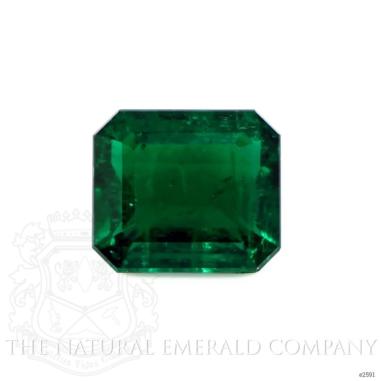 Pave Emerald Ring 8.56 Ct., 18K White Gold