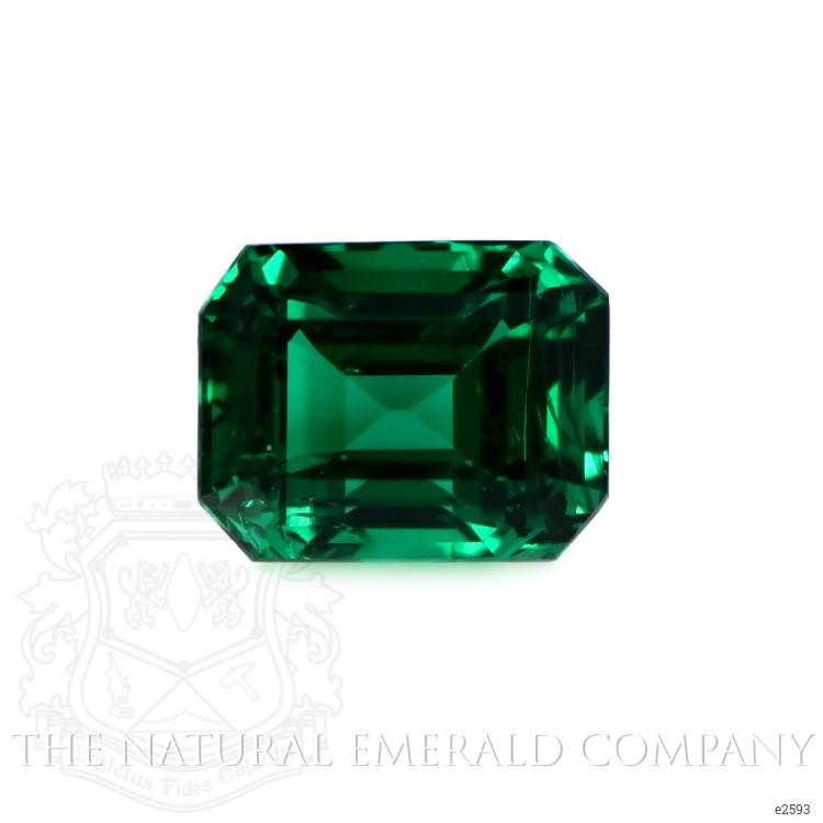 Pave Emerald Ring 4.02 Ct., 18K White Gold